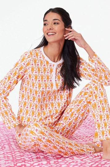 roller-rabbit-monkey-pajamas-orange-xs-1