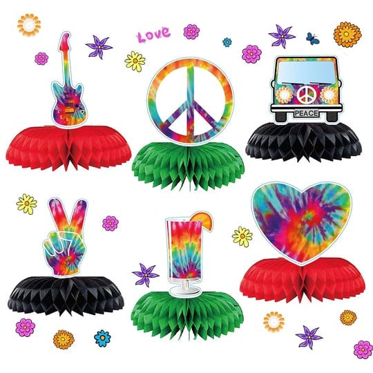 6pcs-tie-dye-honeycomb-centerpieces-hippie-tie-dye-3d-table-toppers-double-sided-tie-dye-table-party-1