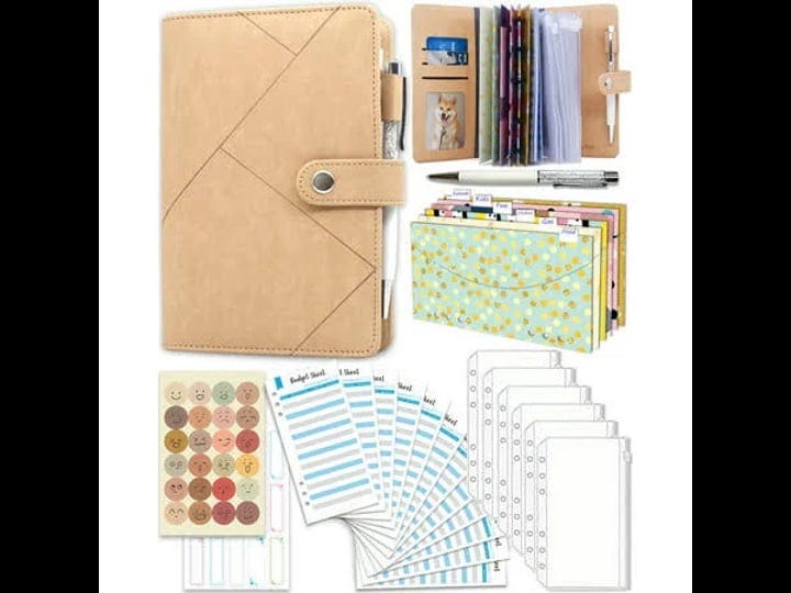 budget-binder-with-zipper-cash-envelopes-ginmlyda-leather-6-ring-budget-planner-linear-khaki-school--1