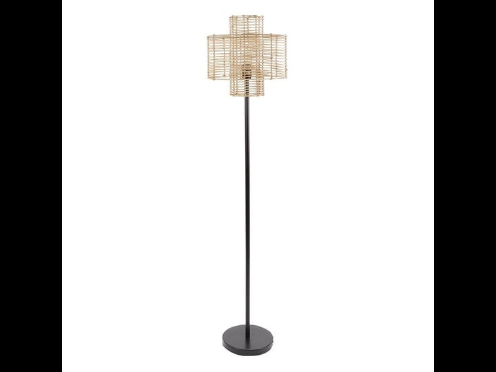 silverwood-cyndi-rattan-floor-lamp-black-1