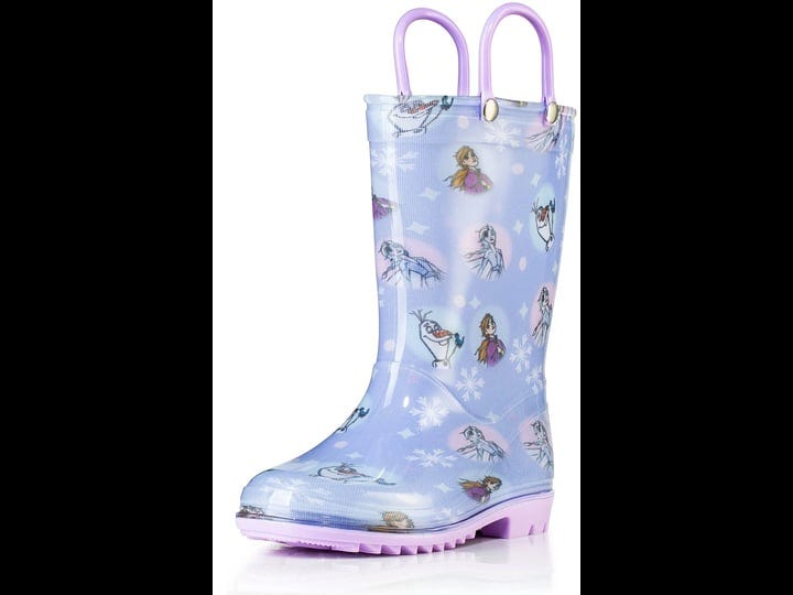 disney-frozen-2-girls-anna-elsa-and-olaf-pvc-waterproof-licensed-rain-boots-easy-on-handles-pink-and-1