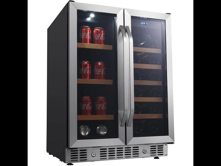 edgestar-cwb1760fd-24-inch-built-in-wine-and-beverage-cooler-with-french-doors-1