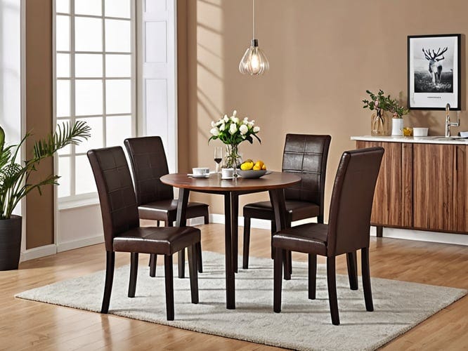 Brown-Faux-Leather-Kitchen-Dining-Chairs-1