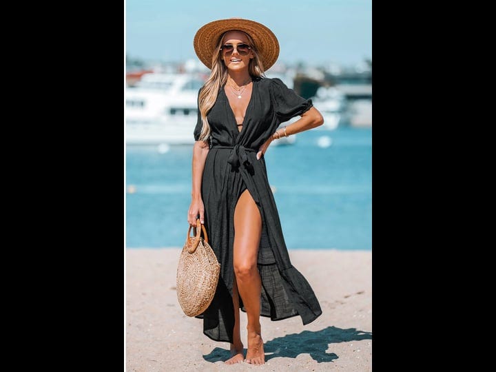 cupshe-swim-coverups-open-front-cover-up-duster-kimono-black-l-1