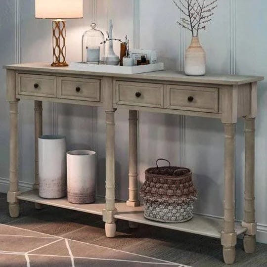 retro-console-table-sofa-table-for-entryway-with-drawers-and-shelf-living-room-table-grey-size-one-s-1