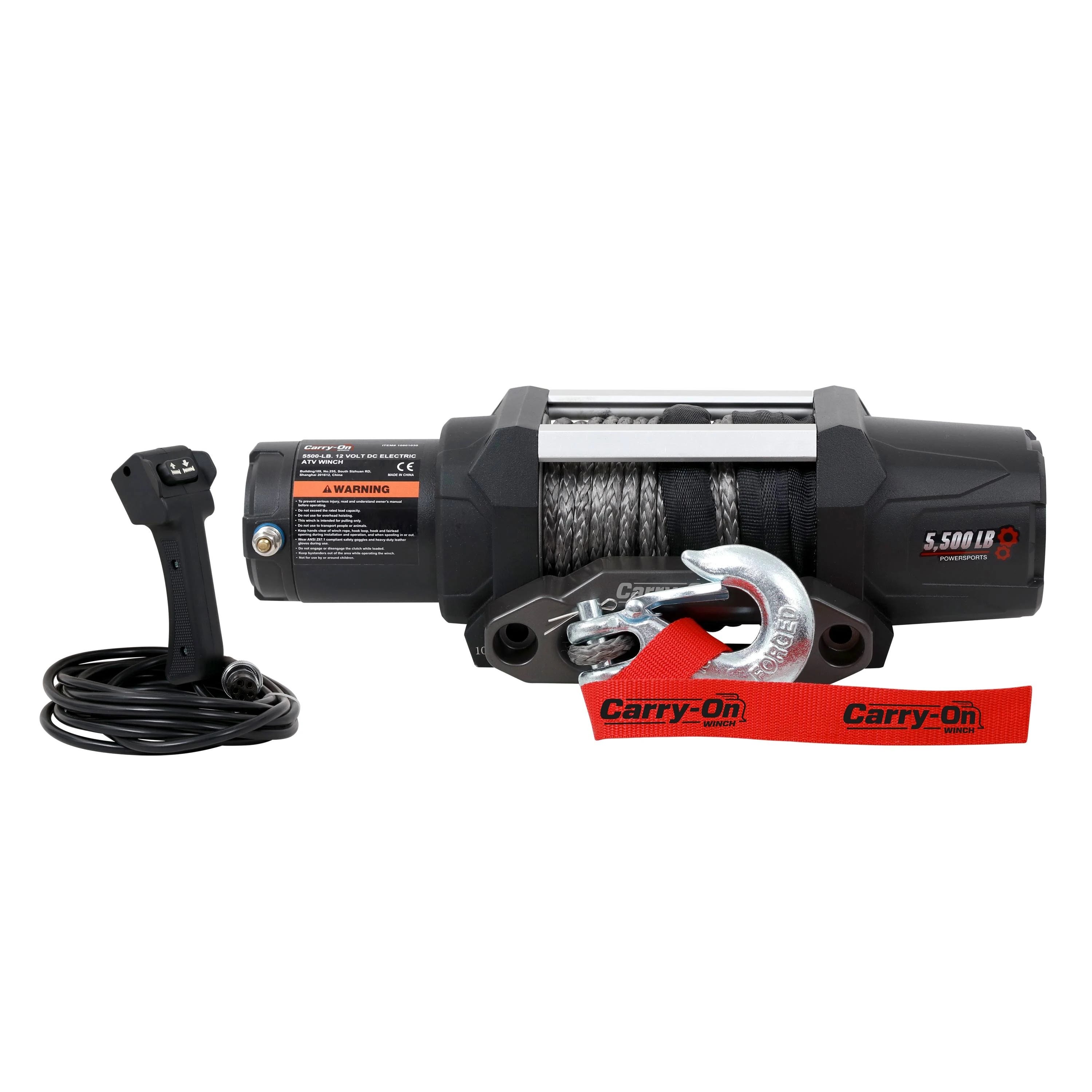 Premium 5500 lb. 12V Trailer Winch with 1.5 HP Motor & 50 ft. Wire Rope | Image