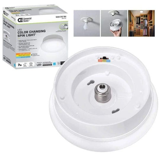 as-is-commercial-electric-spin-light-7-white-led-flush-mount-ceiling-light-1