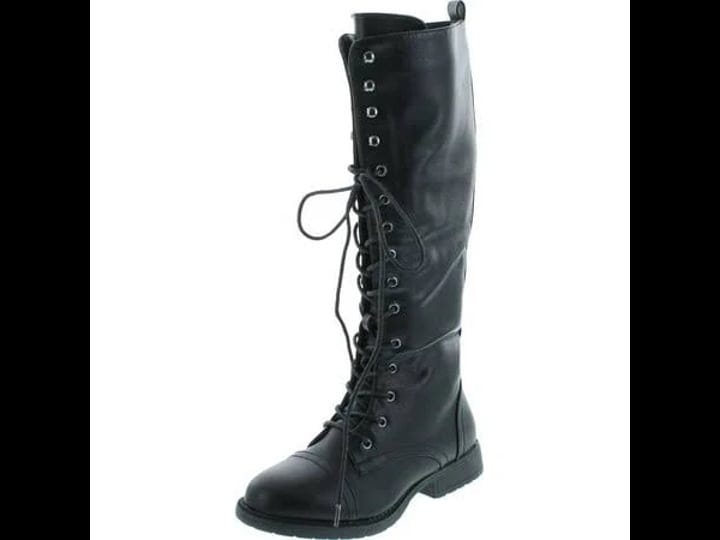 nature-breeze-madge-02kh-womens-knee-high-lace-up-combat-boots-black-pu-8-womens-size-8-bmedium-us-1