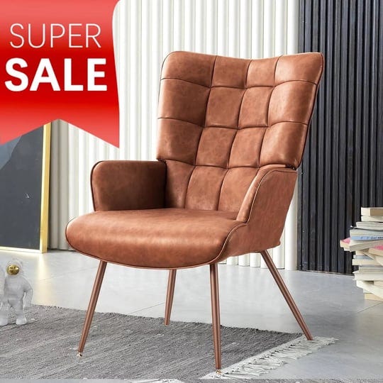 unikome-livingroom-accent-chair-mid-century-modern-chair-faux-leather-wingback-accent-chair-pu-leath-1