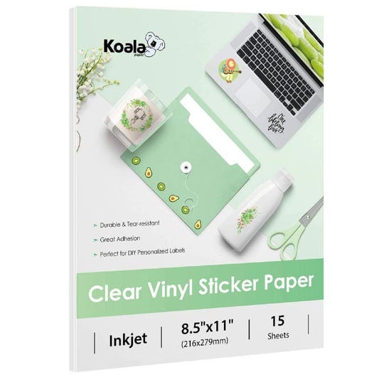 koala-paper-45-sheets-inkjet-clear-printable-waterproof-vinyl-sticker-paper-8-5x11-crafts-1