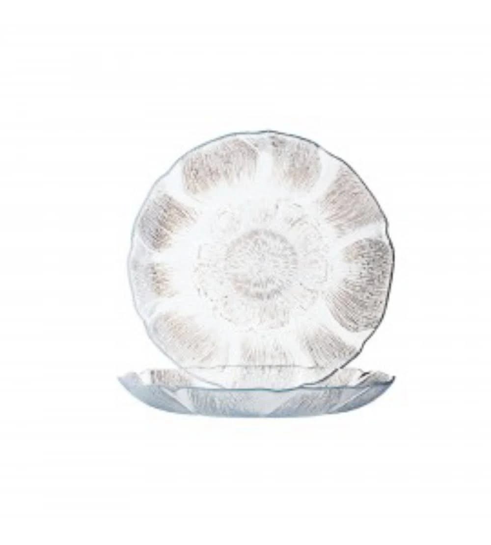 Elegant Floral Lead-Free Crystal Dinner Plates for Restaurants and Diners | Image