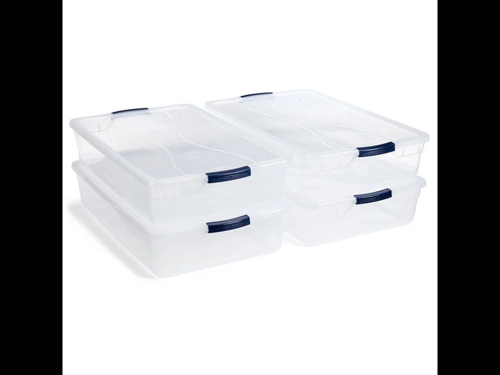 rubbermaid-cleverstore-41-quart-latching-stackable-storage-tote-clear-4-pack-1
