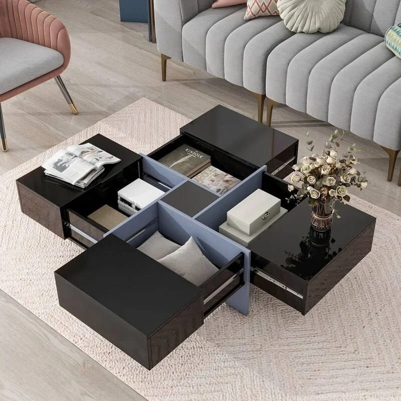 Multi-functional Extendable Coffee Table with Hidden Storage | Image