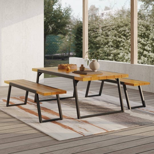 gaylor-outdoor-modern-acacia-wood-3-piece-picnic-set-teak-and-black-1