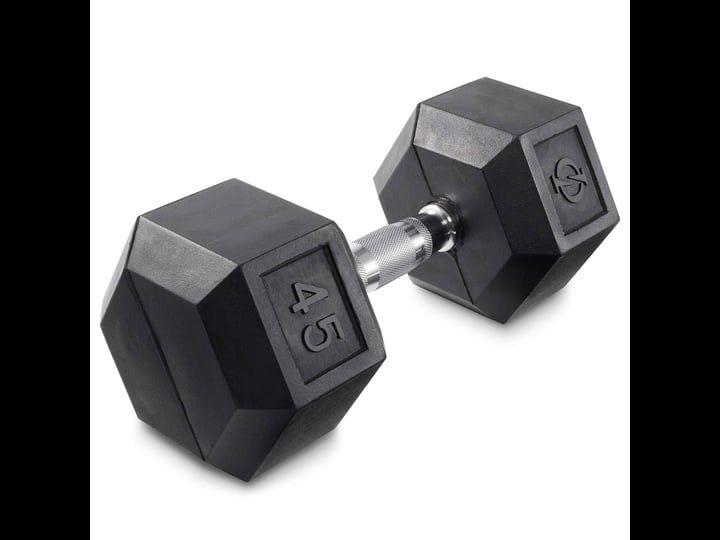 philosophy-gym-rubber-coated-hex-dumbbell-hand-weight-45-lbs-1