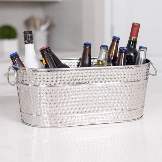 brekx-colt-hammered-stainless-steel-beer-wine-beverage-party-ice-bucket-tub-1