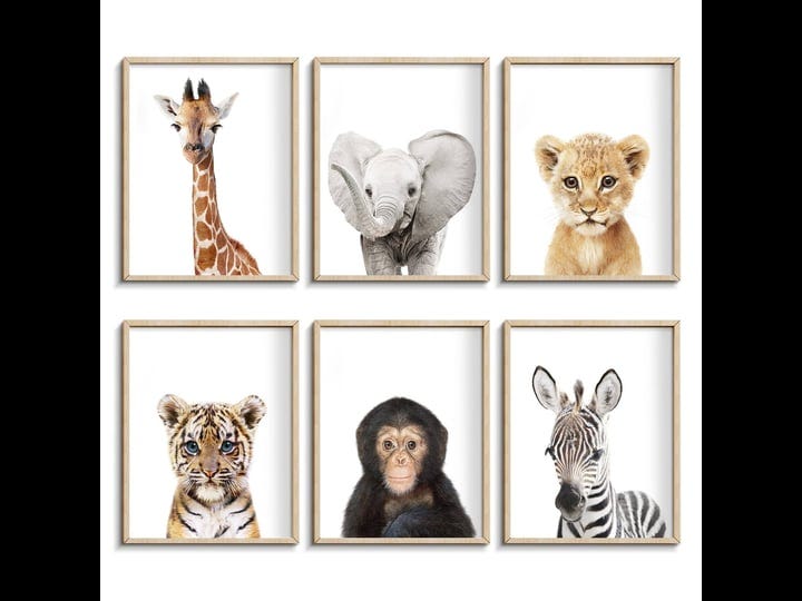 set-of-6-baby-safari-nursery-wall-decor-picture-cute-animal-wall-prints-on-canvas-under-20-dollars-g-1