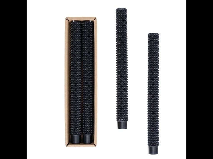 unscented-hobnail-taper-candles-black-1