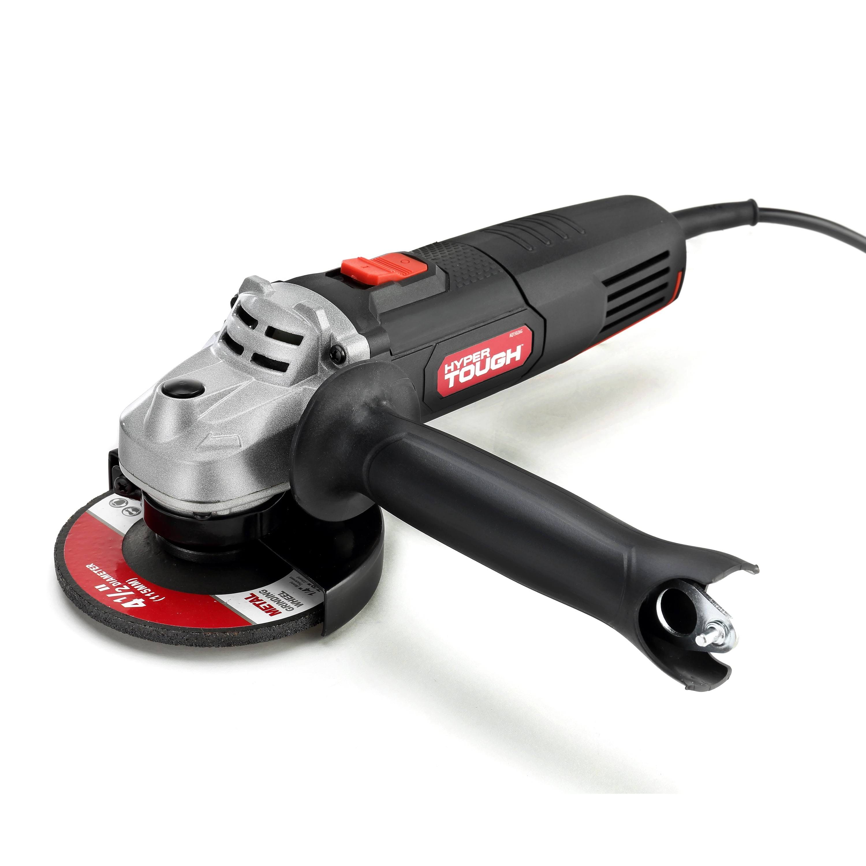 Hyper Tough 6 Amp Corded Angle Grinder for Durable Cutting and Grinding | Image