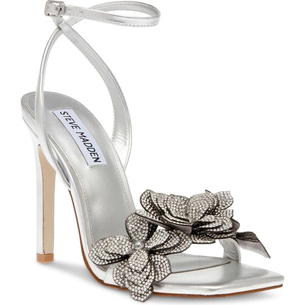 Silver Embellished Dress Sandals | Image