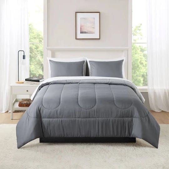 mainstays-grey-reversible-7-piece-bed-in-a-bag-comforter-set-with-sheets-queen-silver-1