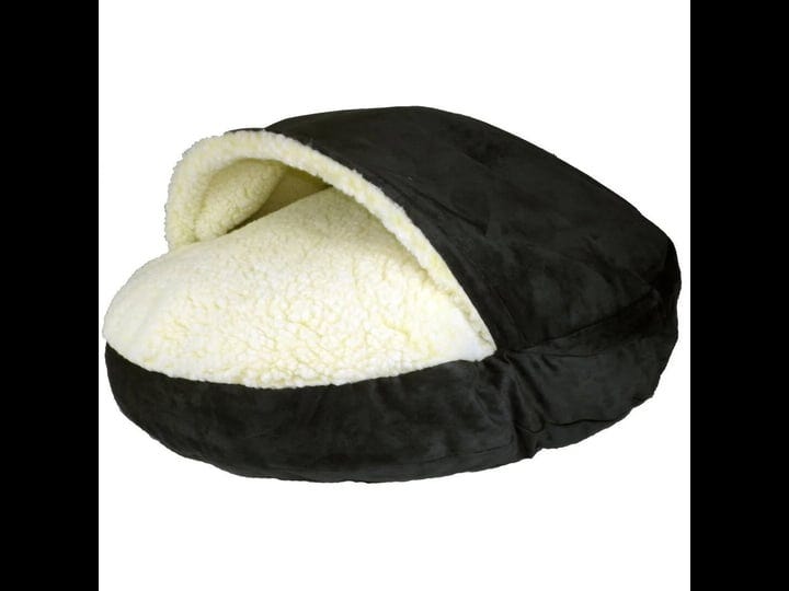 snoozer-cozy-cave-luxury-microsuede-pet-bed-black-small-1