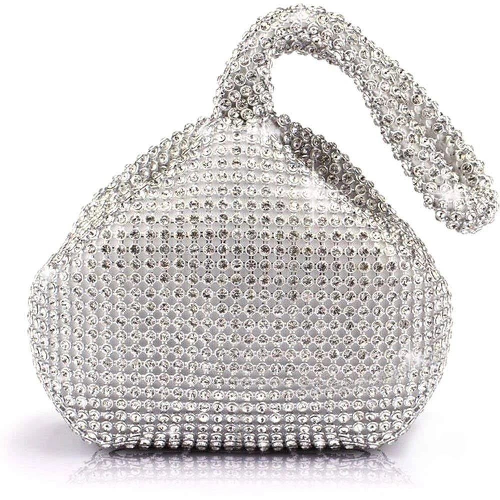 Elegant Rhinestone Trihedral Clutch Evening Bag for Women | Image