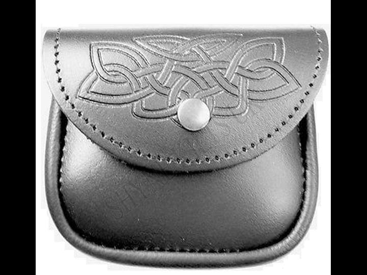 100-black-leather-medium-belt-pouch-sporran-bag-piper-drummer-kilt-embossed-1
