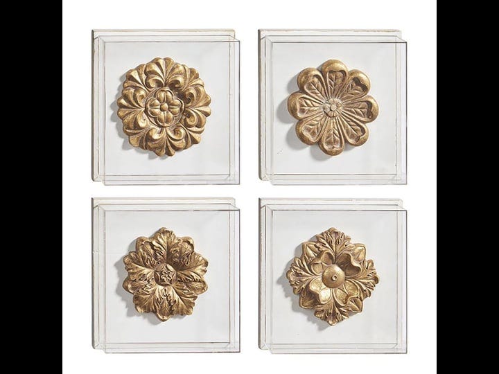 gold-medallion-wall-art-in-box-frame-set-of-4-1