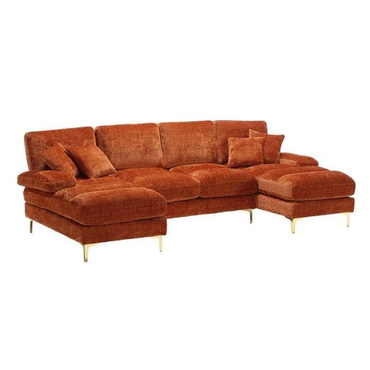 110-in-w-4-piece-u-shaped-chenille-modern-sectional-sofa-with-in-orange-double-chaises-1