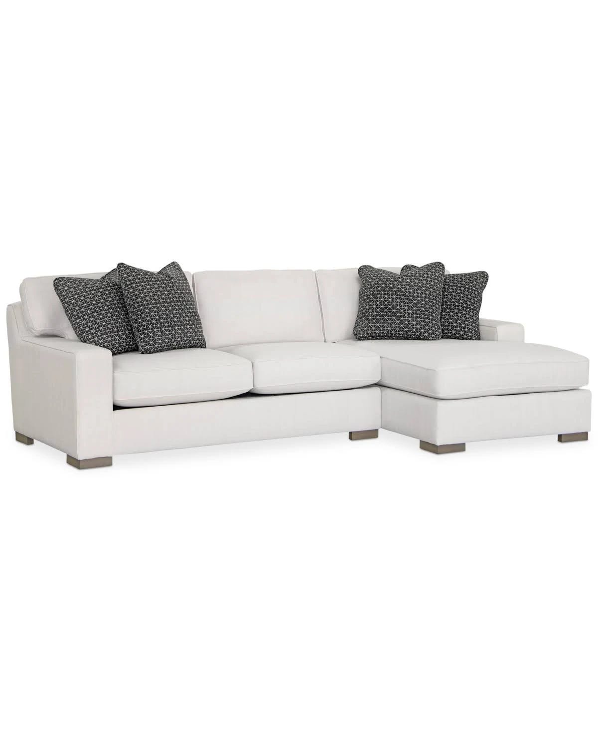 Doverly Macy's Salt-Hued 2-Piece Sectional with Chaise | Image