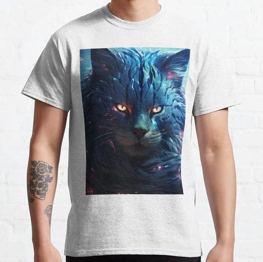 redbubble-the-blue-felines-night-odyssey-the-smurfs-classic-t-shirt-1