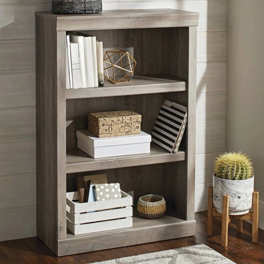 better-homes-gardens-glendale-3-shelf-bookcase-rustic-gray-finish-1