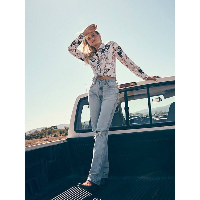 Wrangler Women's Cowboy Cut Slim Fit High Rise Denim Jeans | Image