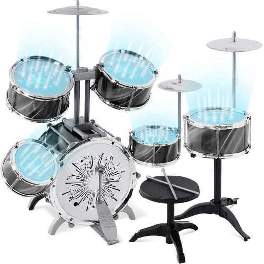 best-choice-products-18-piece-kids-beginner-drum-kit-musical-instrument-toy-drum-set-w-led-lights-dr-1