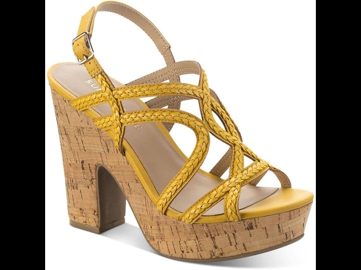 sun-stone-nadiya-womens-cork-pumps-platform-sandals-yellow-smooth-us-10-1