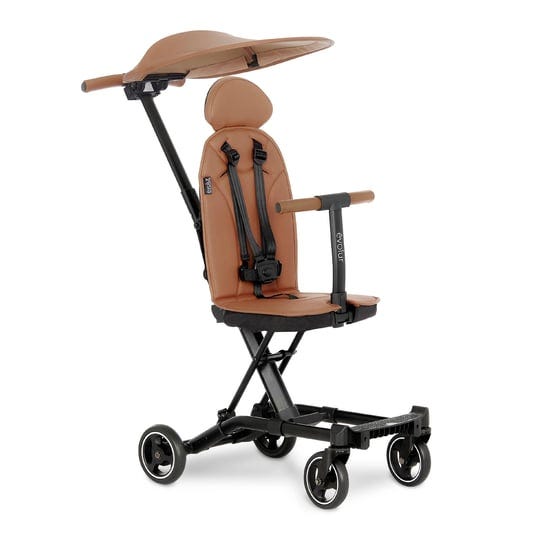 evolur-cruise-rider-stroller-with-canopy-easy-to-carry-travel-stroller-cognac-1