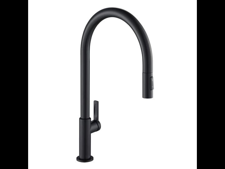 kraus-kpf-2821mb-oletto-high-arc-single-handle-pull-down-kitchen-faucet-matte-black-1