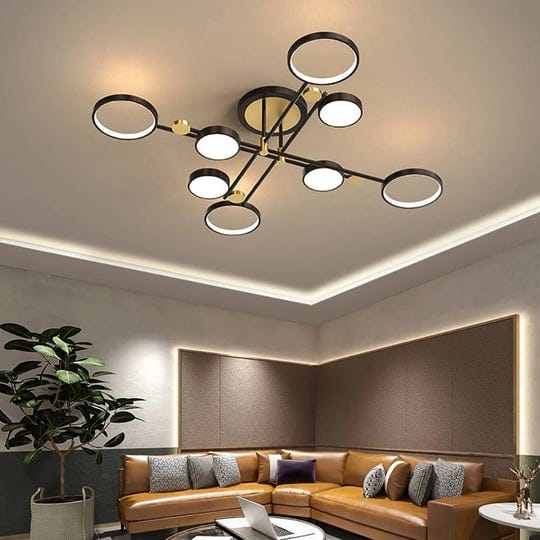 modern-semi-flush-mount-lighting-black-ceiling-light-fixture-led-ring-1