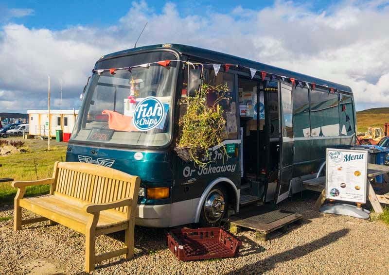 Great food from the Butty Bus at Leverburgh