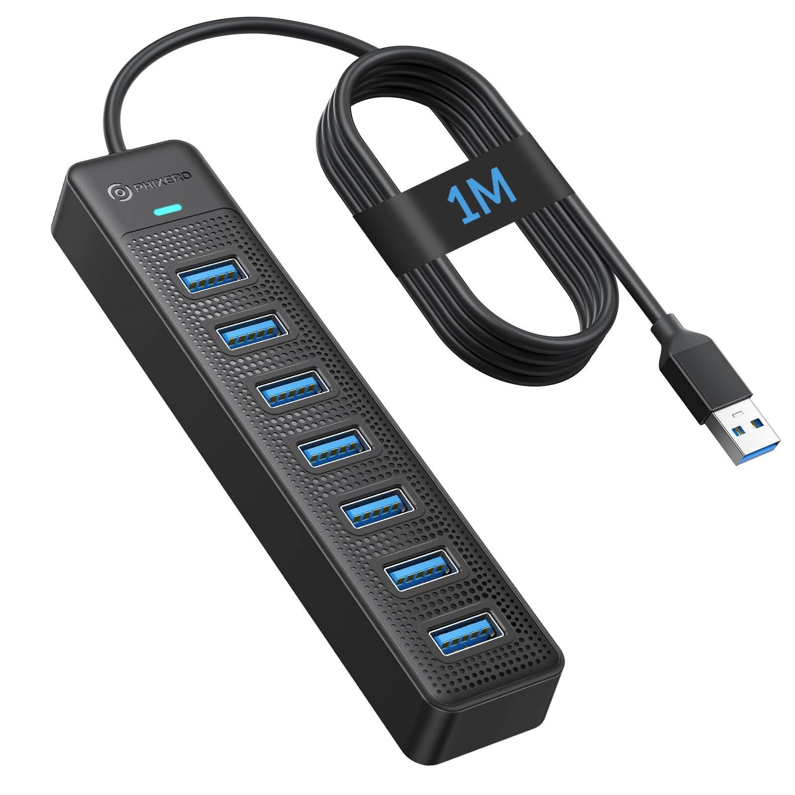 High-Speed 7 Port USB Splitter with 5Gbps Transmission | Image