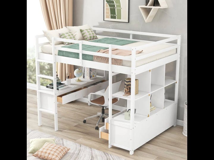 full-size-loft-bed-with-built-in-desk-storage-shelves-and-drawers-white-modernluxe-1