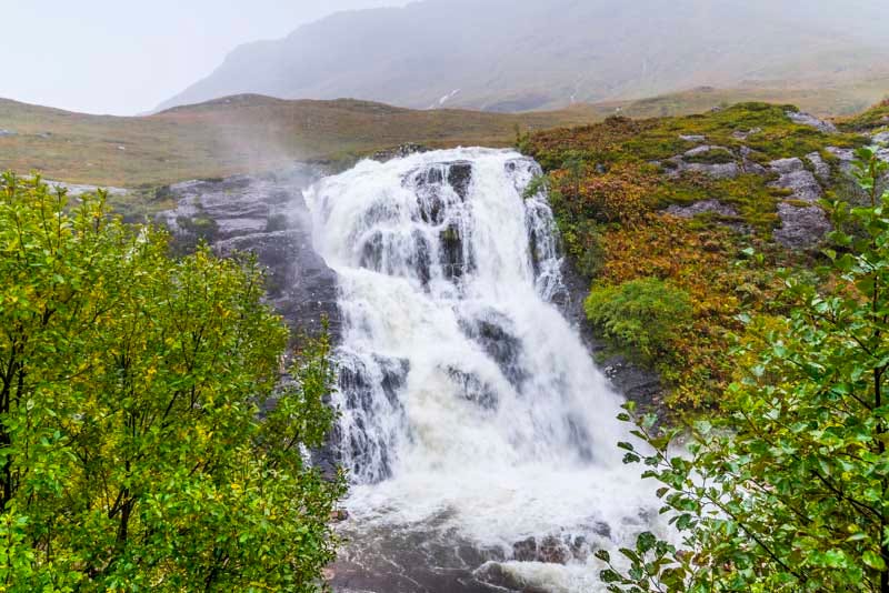 Glencoe waterfall in full effect