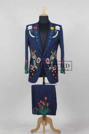 men-custom-made-2-piece-country-western-suit-blue-cotton-flora-fauna-embroidered-pantsuit-cowboy-gro-1