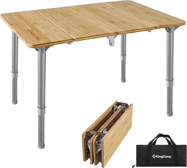 kingcamp-bamboo-folding-table-lightweight-camping-table-with-adjustable-height-aluminum-legs-4-fold--1