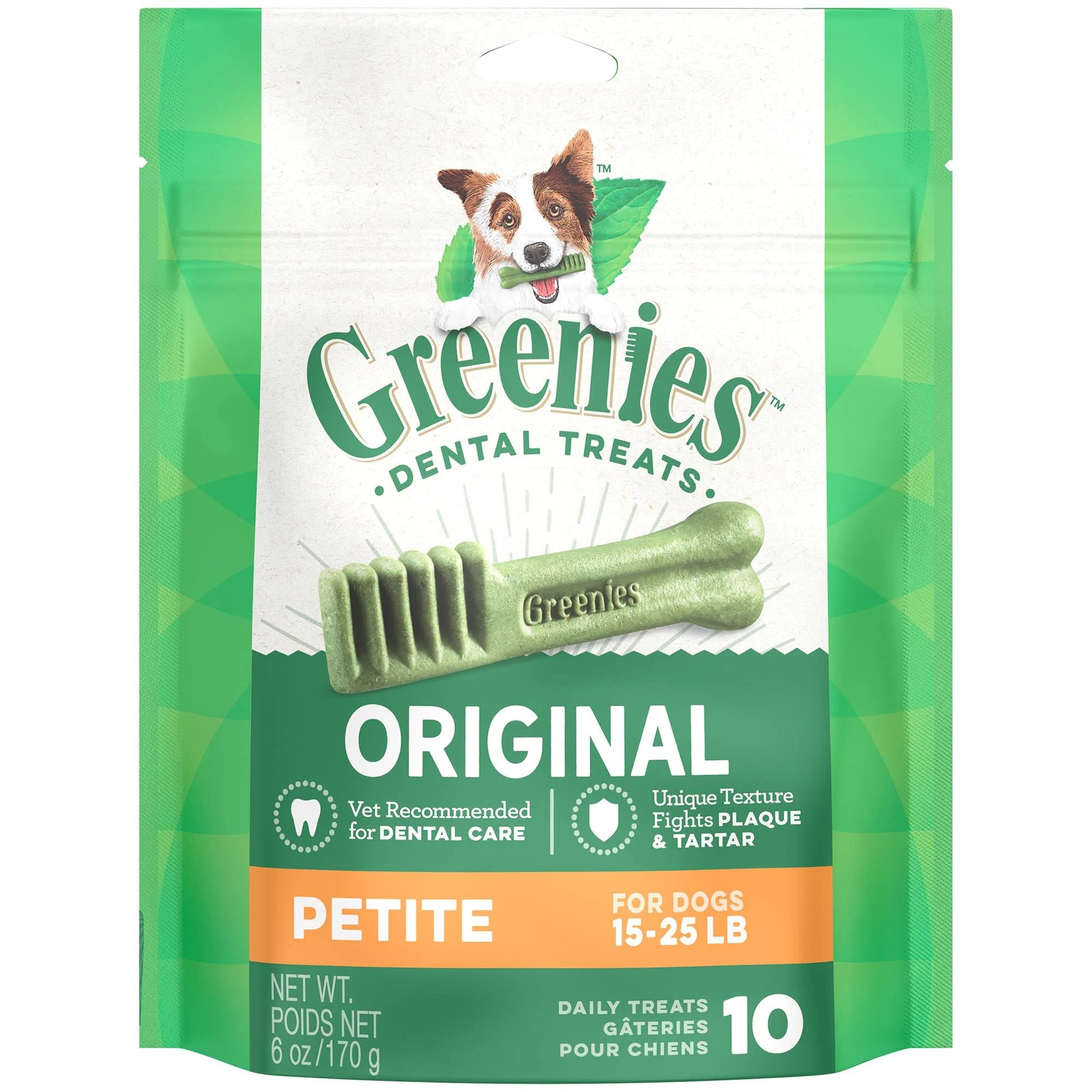 GREENIES Original Dental Treats for Dogs - 6 Ounces, 10 Treats | Image