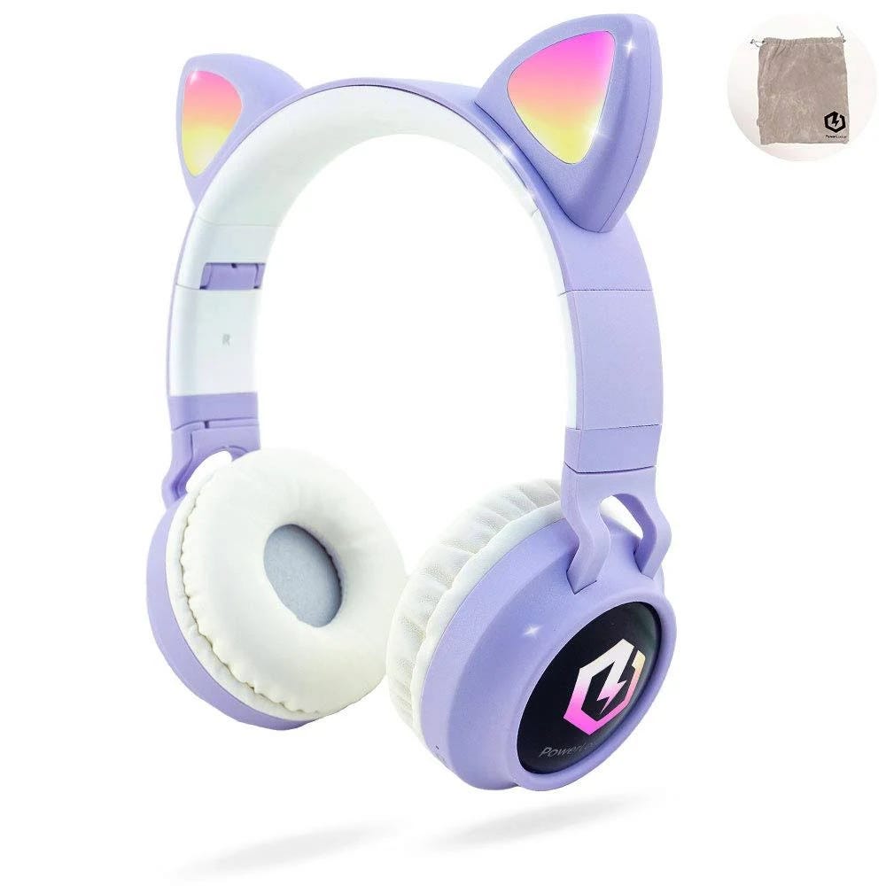 Kids' Bluetooth Headphones with Foldable Cat Ears Design, 85db Volume Limited Hearing Protection | Image