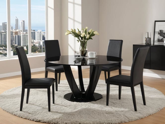 Black-Round-Kitchen-Dining-Room-Sets-1