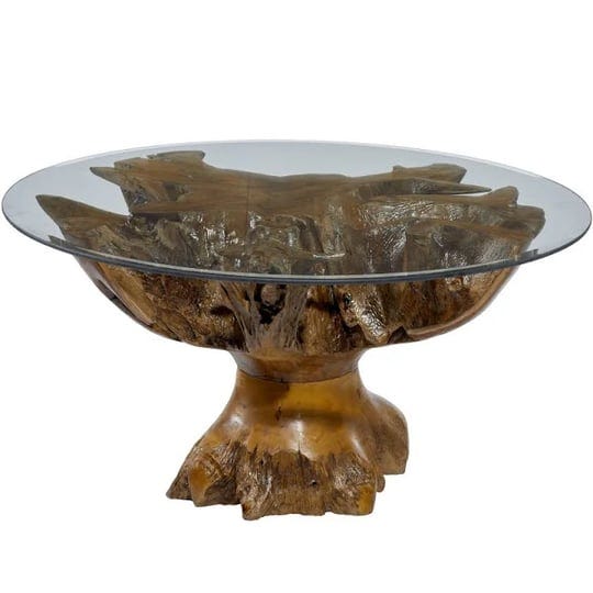 decmode-38-inch-x-19-inch-brown-teak-wood-handmade-live-edge-tree-stump-coffee-table-with-clear-glas-1
