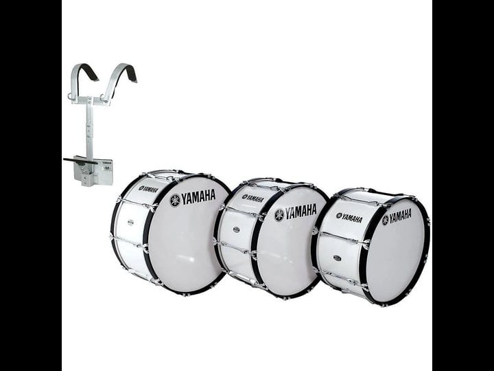 yamaha-power-lite-marching-bass-drum-with-carrier-white-wrap-18x13-inch-1